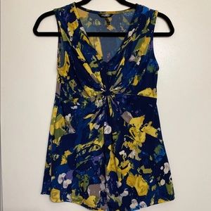 Daisy Fuentes Abstract Color Splat Blouse